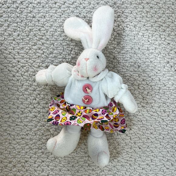 Jo-Ann Stores Easter Bunny Rabbits Plush Toy Shelf Sitters Boy/Girl 10" Set of 2 - Picture 3 of 10